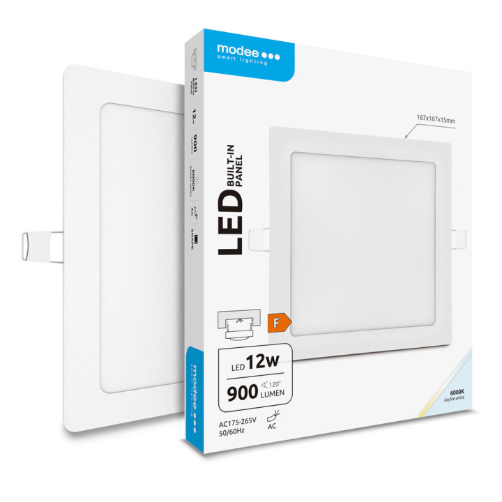 ML-LPSB6000K12WA štvr-zap.12W 6000K 900 lm LED