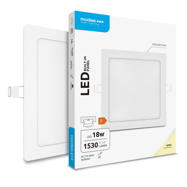 ML-LPSB4000K18WA štvr-zap. 18W 4000K 1530 lm LED