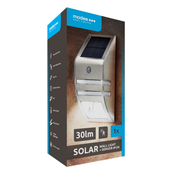 ML-WS124 - LED 30lm + senzor sol.nást. svietidlo
