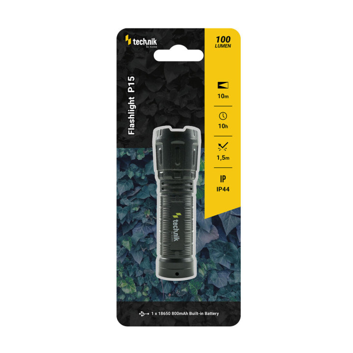 MT-P15 ruč. sv.  XPE LED + micro USB 100lm
