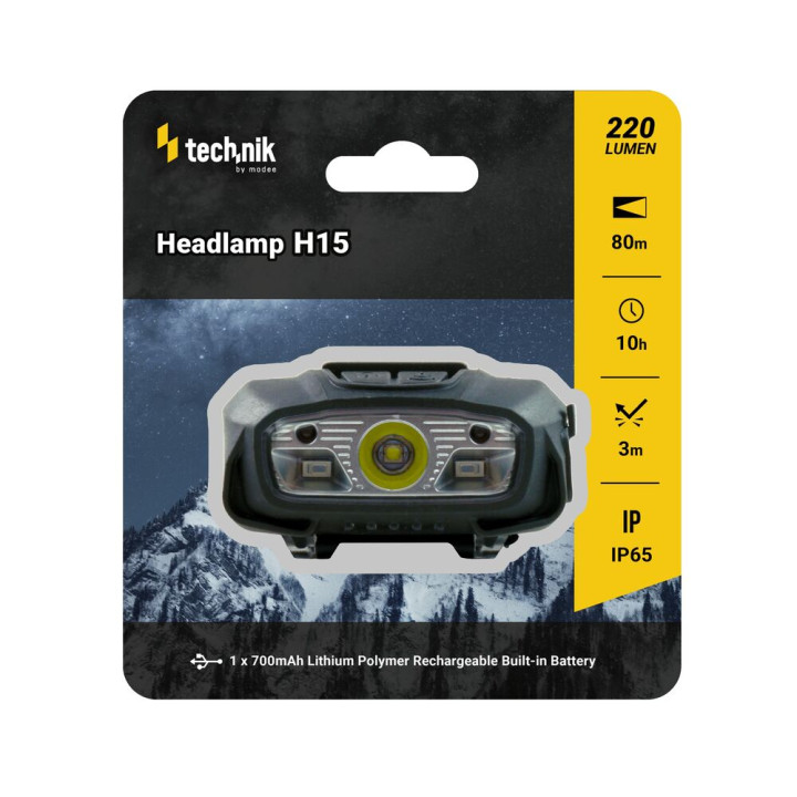MT-H15 čelovka  XTE LED + USB Type-C 300lm