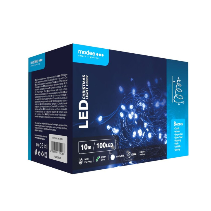 ML-C2002 - Reťazové svetlo  (100LED/10m/10cm) studená