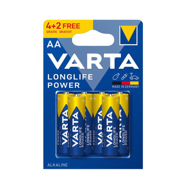 Varta AA bateria 4+2/bal Longlife power alkalická