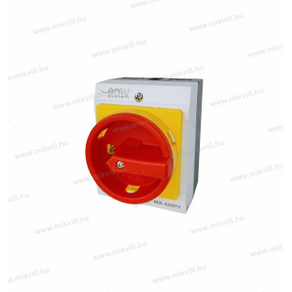 MX 420PY 4x20A IP65 ON-OFF 4pol v krabici žlto čer.páčka