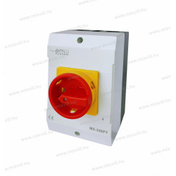 MX 440PY 4x40A IP65 ON-OFF 4pol v krabici žlto čer.páčka