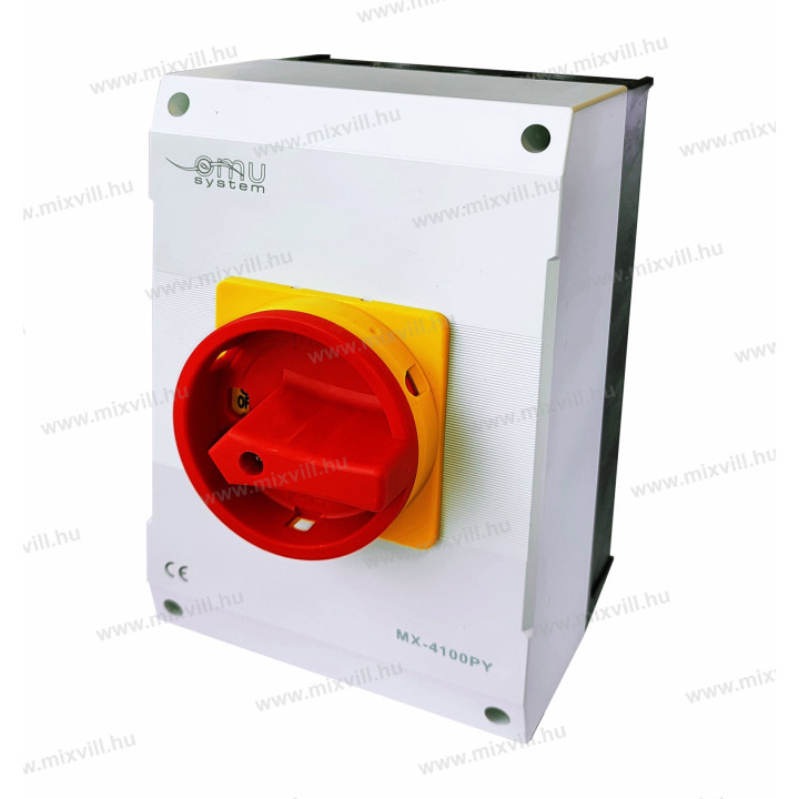 MX 4100PY 4x100A IP65 ON-OFF 4pol v krabici žlto čer.páčka