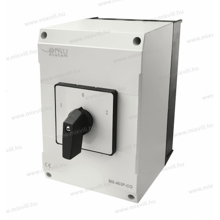 MX 463P-CO 1-0-2 4X63A IP65 4 polový  prep.sietí v pl. krabici