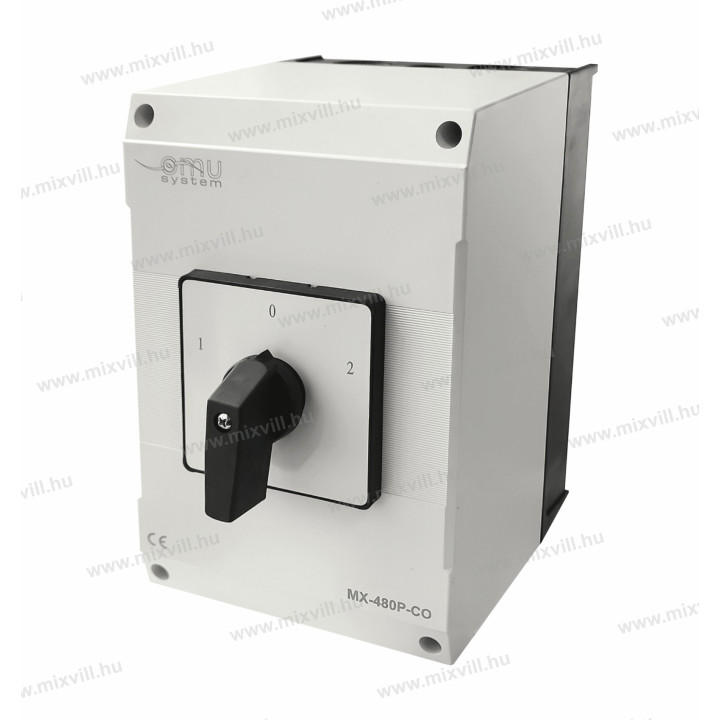 MX 480P-CO 1-0-2 4X80A IP65 4 polový  prep.sietí v pl. krabici