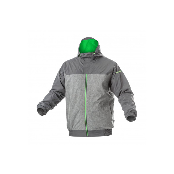 HT5K249 - XL Bunda do dažďa  /tmavosivá/zelená /
