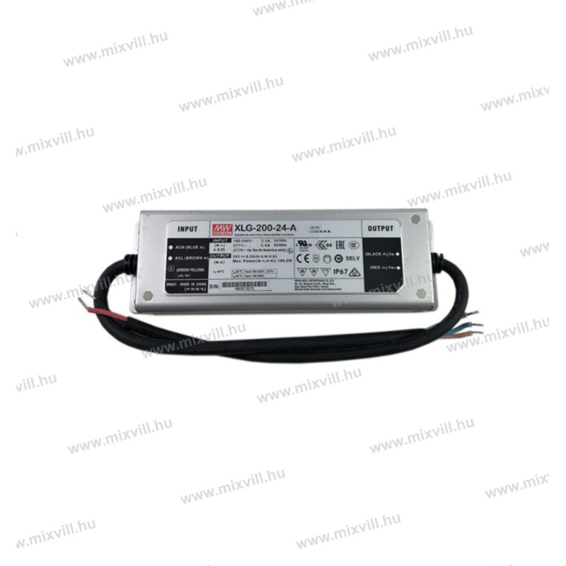 Mean Well XLG 200-24A 200W 24V LED trafo  IP67