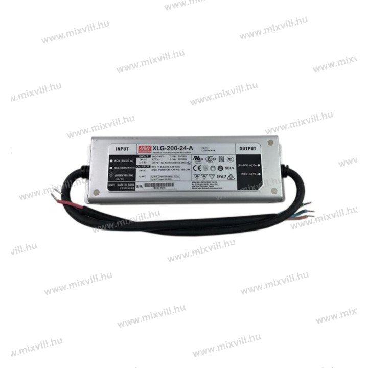 Mean Well XLG 200-24A 200W 24V LED trafo  IP67