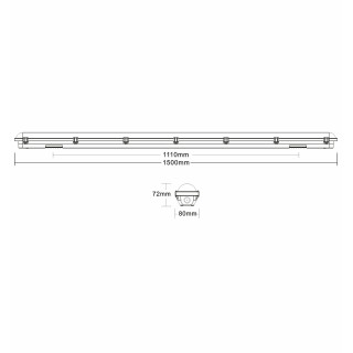 PPLB50150CCT 50W 150cm  8000lm  LED IP65