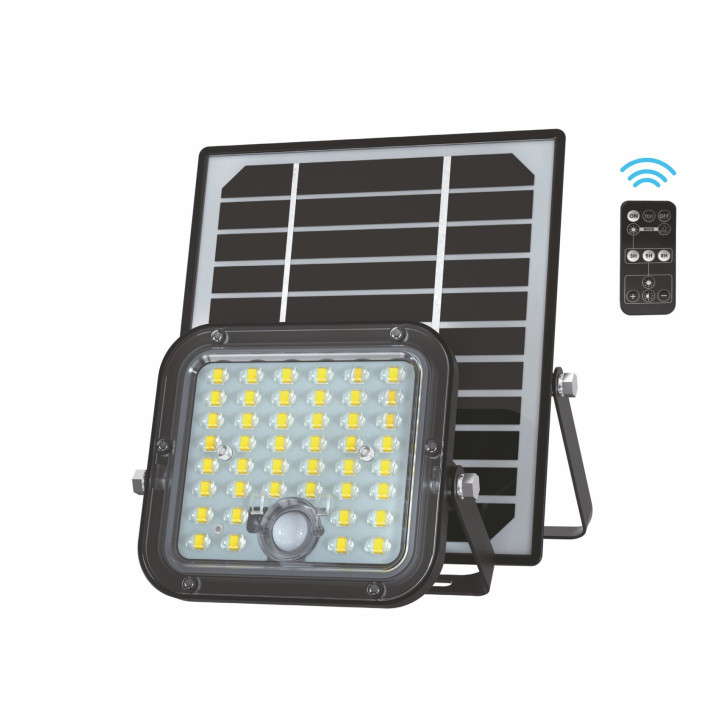 SOL-LRE-30W reflektor +pohyb. senz. LED 4800lm 4000K čierna