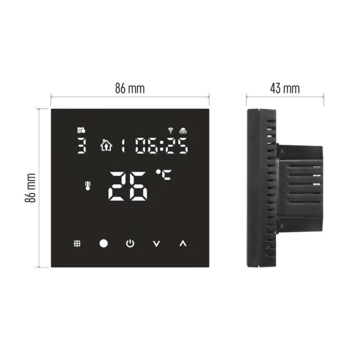 P56201BUF Termostat WIFI GOSMART čierny