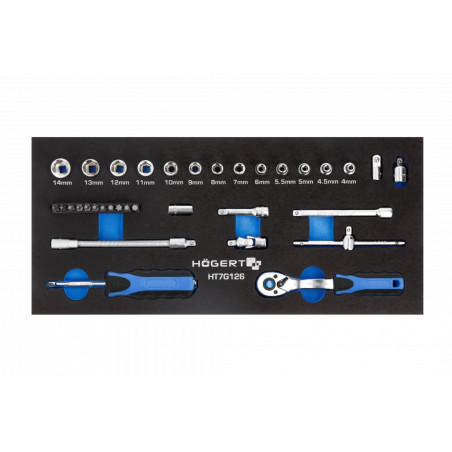 HT7G126 Súprava zásuviek s račňou