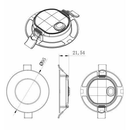 MPLCCT5WK kruh-zap. 5W 500 lm/LED PANEL IP20