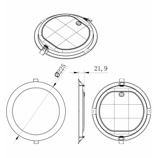MPLCCT24WK kruh-zap. 24W 2400 lm/ LED PANEL IP20