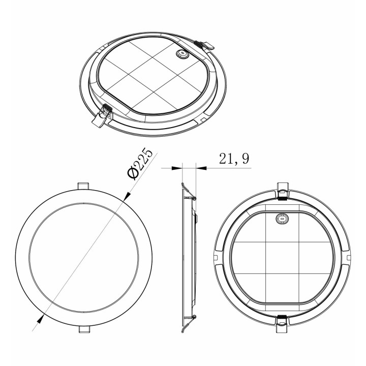 MPLCCT24WK kruh-zap. 24W 2400 lm/ LED PANEL IP20