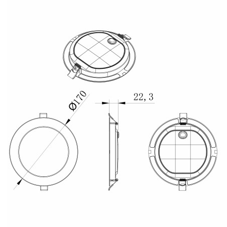 MPLCCT18WK kruh-zap. 18W 1800 lm/ LED PANEL IP20