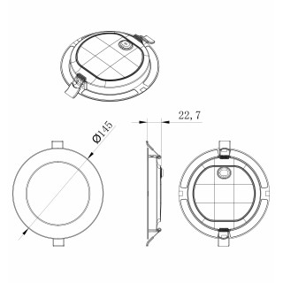 MPLCCT12WK kruh-zap. 12W 1200 lm/ LED PANEL IP20