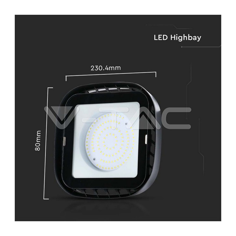 SKU10035 UFO 100W 4000K 8700lm čierne