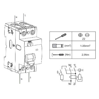 CHRAN Ex9L-N 2p 63A 6kA Typ A 108351