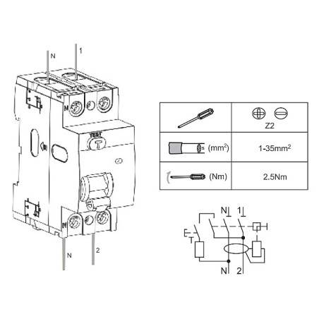 CHRAN Ex9L-N 2p 63A 6kA Typ A 108351