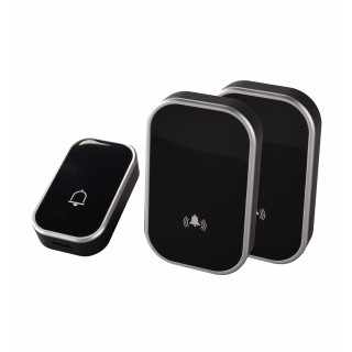 WB12V-1A2VB zvonček bezdrôtový 2vys.čierna