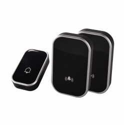 WB12V-1A2VB zvonček bezdrôtový 2vys.čierna