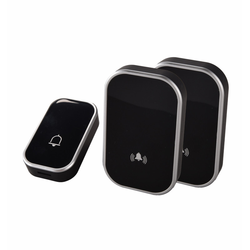 WB12V-1A2VB zvonček bezdrôtový 2vys.čierna