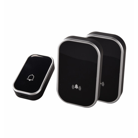 WB12V-1A2VB zvonček bezdrôtový 2vys.čierna