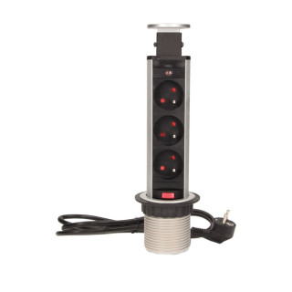 OR-AE-1347 Výsuvná 3xzásuvka 6 cm s káblom 1,8 m