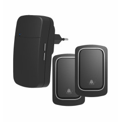 WBKK02-2A1VB zvonček bezdrôtový a bezbatériový 2 vys. čierna