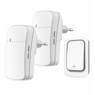 WBKK02- 1A2VW zvonček bezdrôtový a bezbatériový 1vys. BIELA