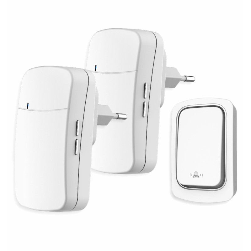 WBKK02- 1A2VW zvonček bezdrôtový a bezbatériový 1vys. BIELA