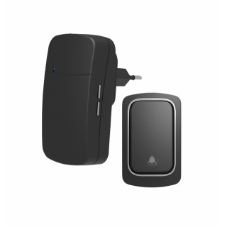 WBKK02- 1A1VB zvonček bezdrôtový a bezbatériový 1vys.čierna