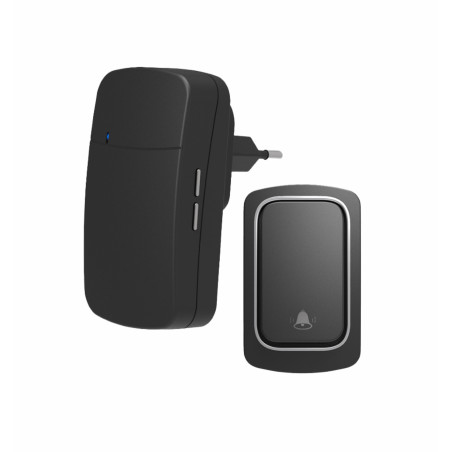 WBKK02- 1A1VB zvonček bezdrôtový a bezbatériový 1vys.čierna