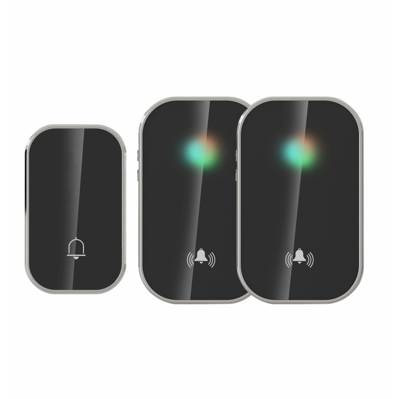 WBKK01-1A2VB zvonček bezdrôtový a bezbatériový 2vys.čierna