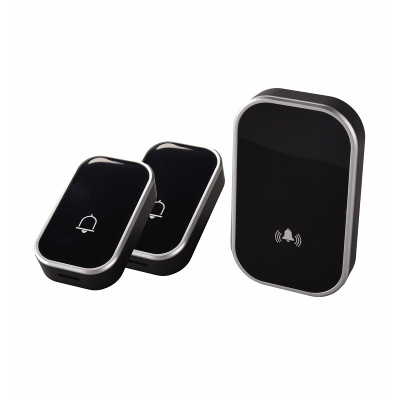 WB12V-2A1VB zvonček bezdrôtový 2vys.čierna