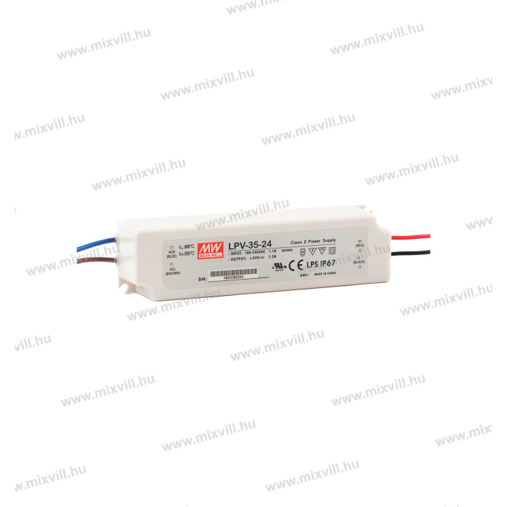 Mean Well LPV 35-24 LED trafo 35W 24V IP67