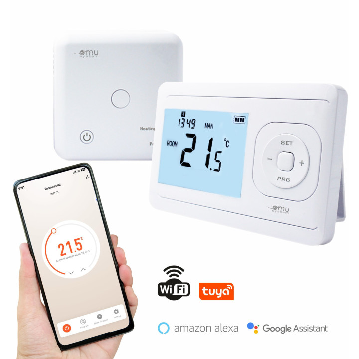 Termostat P804RF-W digitálný, diaľkový, program,WIFI,Tuya