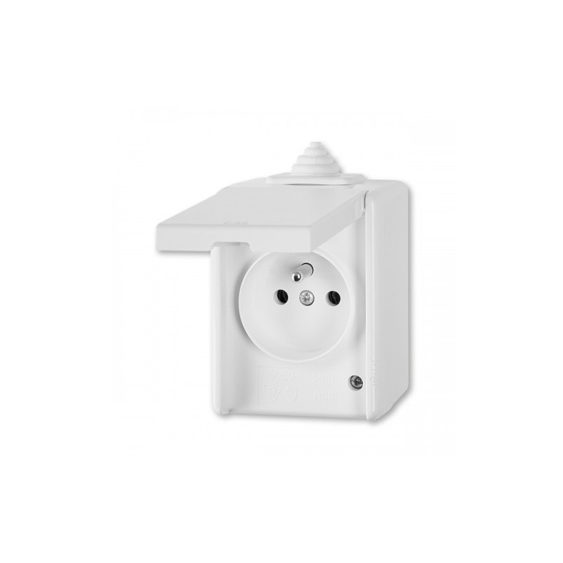 ABB 5518-2929 Zásuvka biela IP44