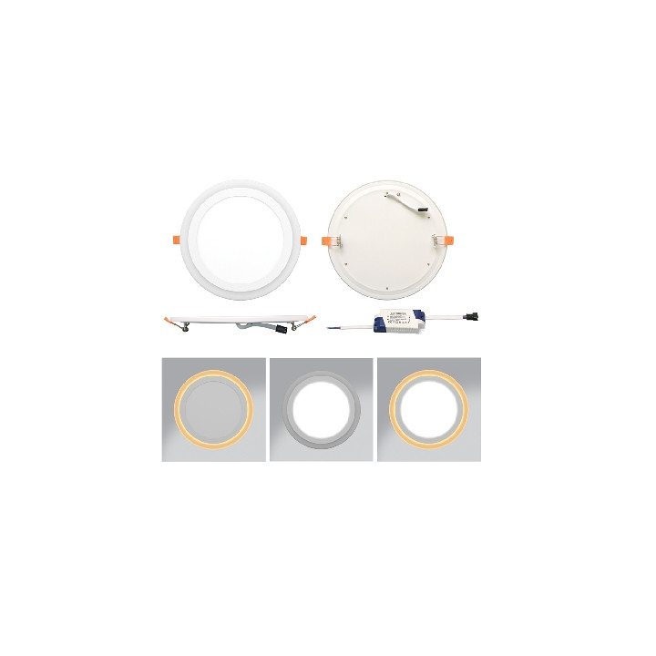 Ecolite LED-DUO-R6W zapustené sv. kruh