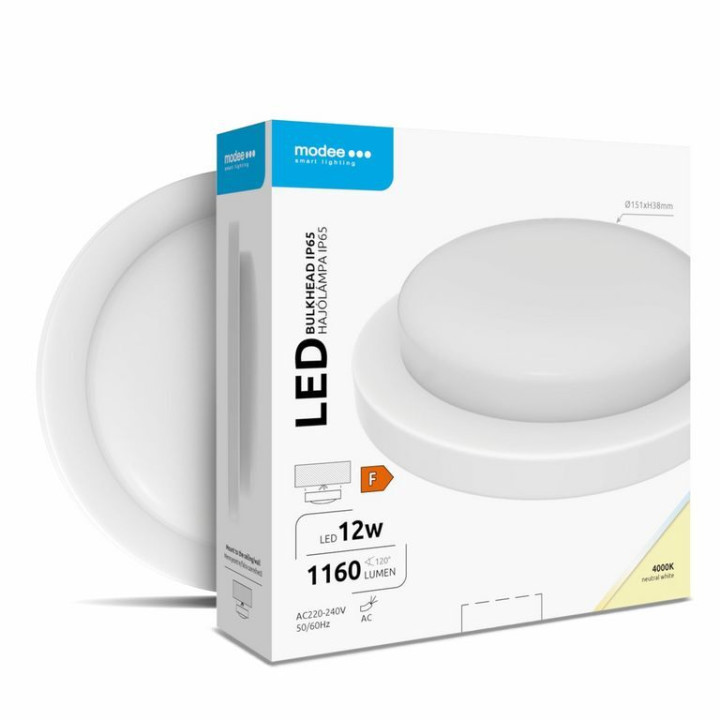 ML-BH4000K12WR-W 12W 4000K LED 1160 lm IP65 biela