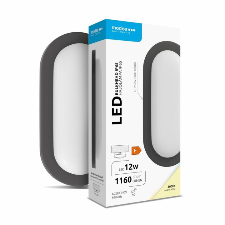 ML-BH4000K12WO-B 12W 4000K LED 1160 lm IP65 čierna