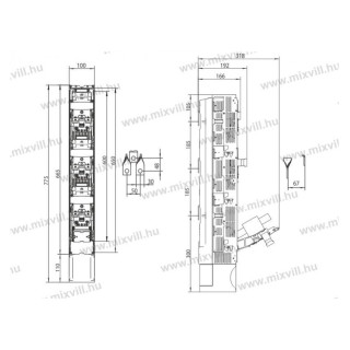 BTHC NH-1SV  250A  zvyslý poistkový odpínač 185mm