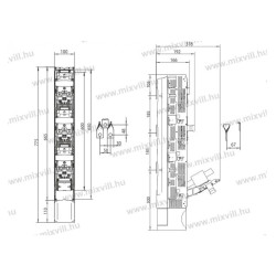 BTHC NH-1SV  250A  zvyslý poistkový odpínač 185mm