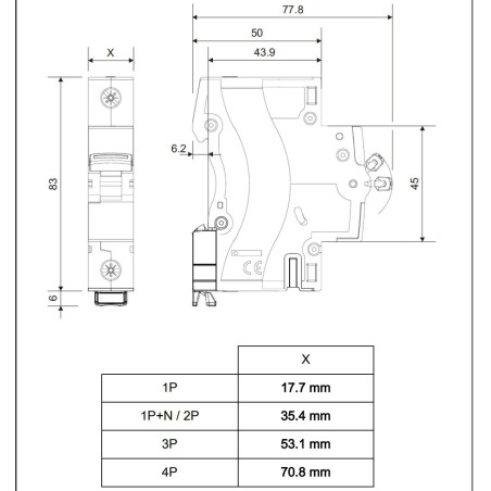 legrand 3p 50,0C 10kA TX3 istič 403550