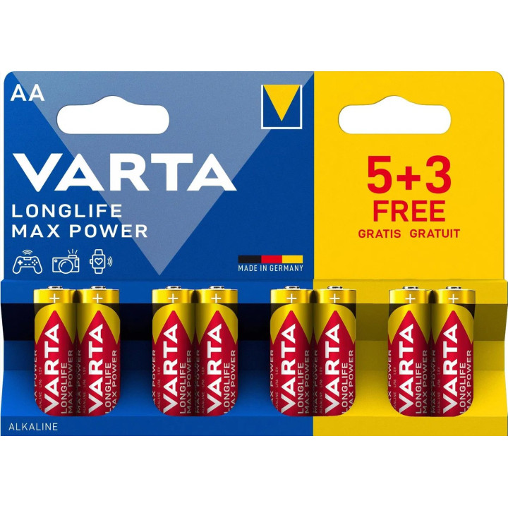 Varta AAA bateria 5+3/bal Longlife power alkalická