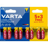 Varta AAA bateria 5+3/bal Longlife power alkalická